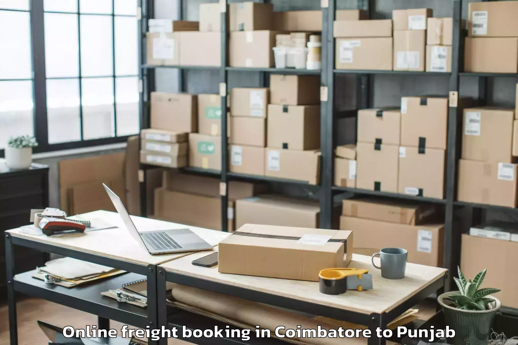 Top Coimbatore to Nawanshahr Online Freight Booking Available